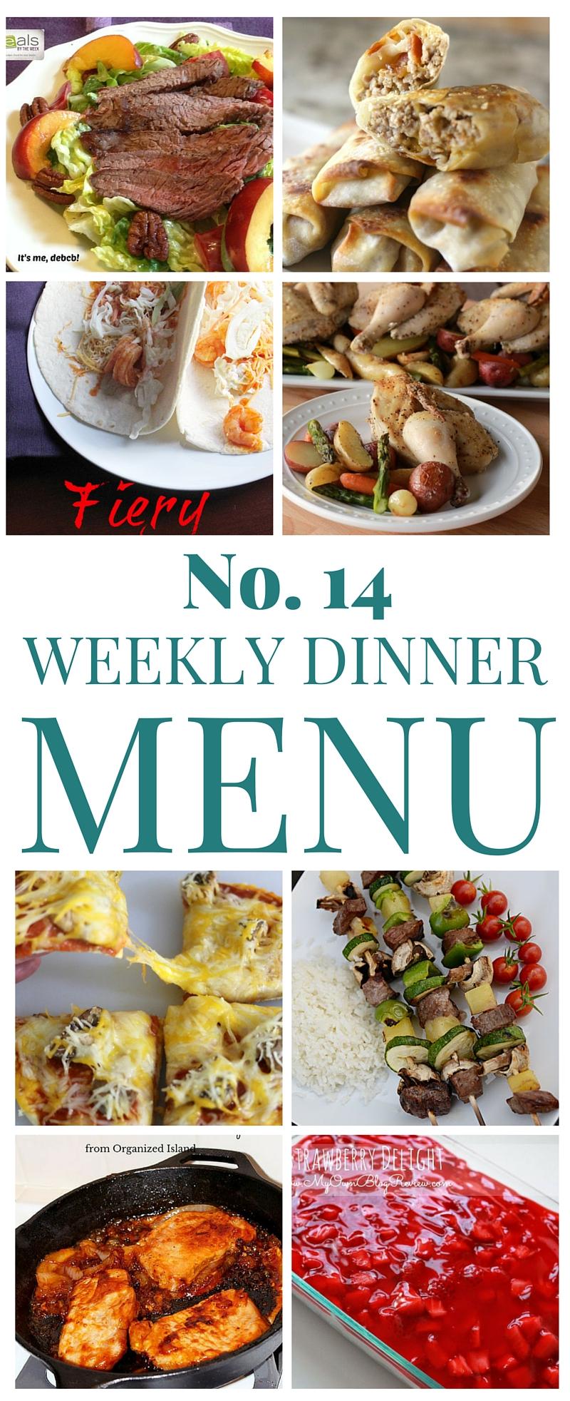 A Weekly Menu Plan not only saves you money, it saves you time because there is no guessing on what to make. Filled with quick and easy dinner ideas!