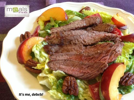 Steak Salad with Nectarines and Spiced Pecans