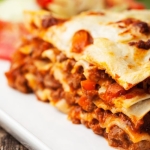 Triple Cheese, Meat and Veggie Lasagna