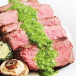 Grilled Steaks with Easy Chimichurri Sauce {Linky Party}