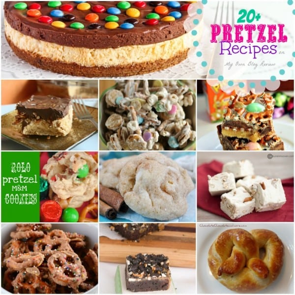 20+ Sweet and Salty Pretzel Recipes perfect any time of year! www.Embellishmints.com