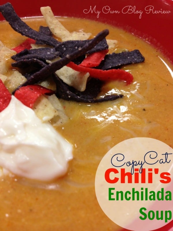Copycat Chili's Enchilada Soup with Velveeta Cheese is always a crowd pleaser. This creamy, delicious soup is a must have soup recipe for fall. www.Embellishmints.com