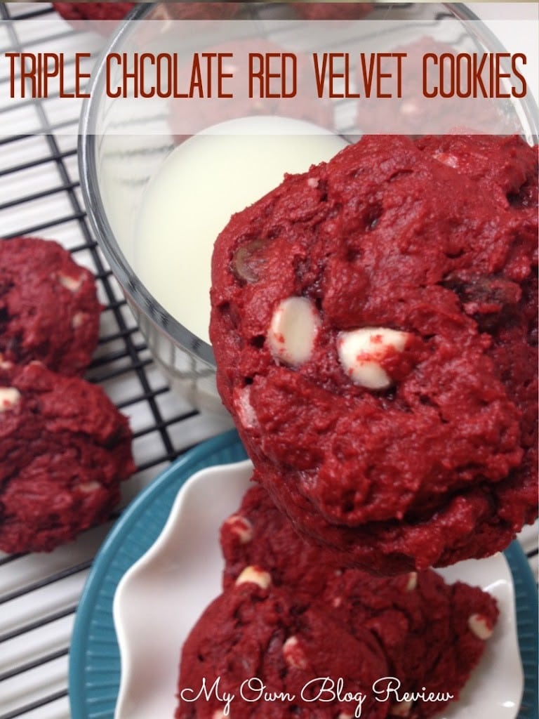 Triple Chocolate Red Velvet Cookies