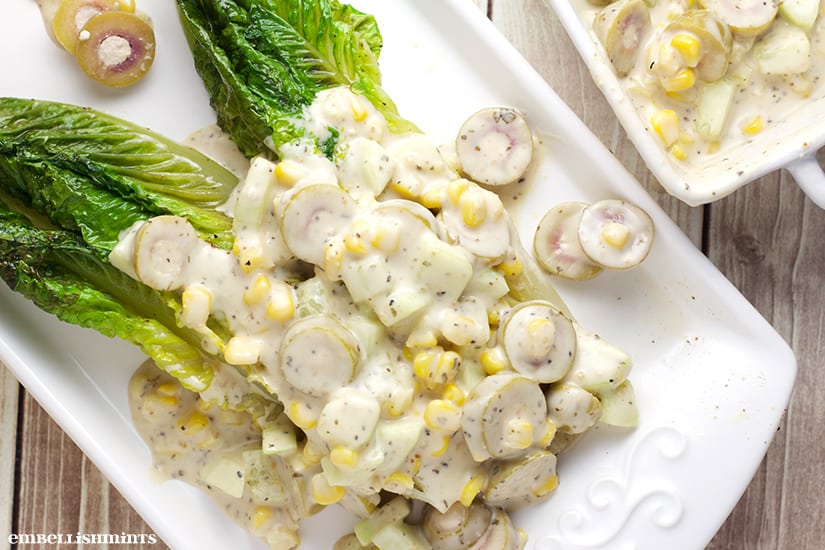 Grilled Caesar Salad with Mezzetta Stuffed Olives Recipe