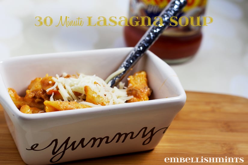 30-Minute Lasagna Soup with Ragu Pasta Sauce