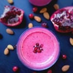 Super Healthy Pomegranate-Cranberry-Almond-Smoothie (Vegan + Glutenfree). Find this recipe and lots of other great ones here.