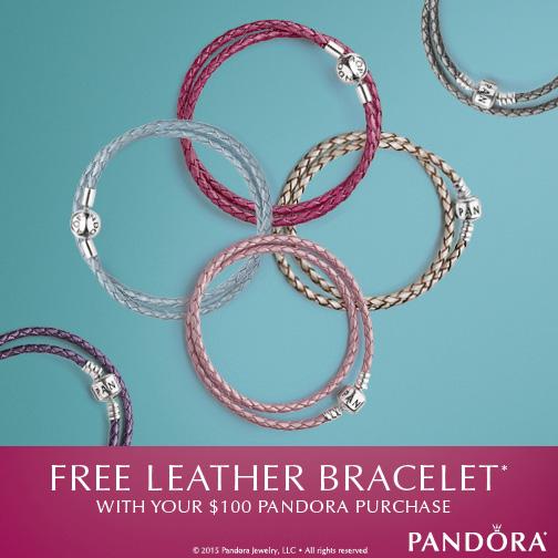 PANDORA Leather Bracelet is the perfect piece of jewelry for your summer wardrobe. They are lightweight and adjustable. Perfect bracelet, and even necklace! www.Embellishmints.com