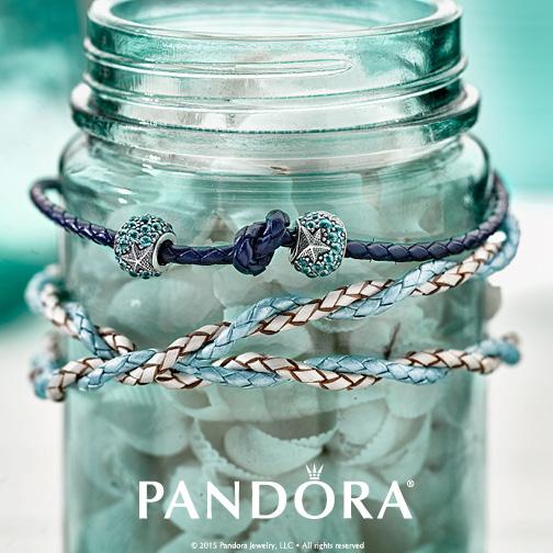 PANDORA Leather Bracelet is the perfect piece of jewelry for your summer wardrobe. They are lightweight and adjustable. Perfect bracelet, and even necklace! www.Embellishmints.com