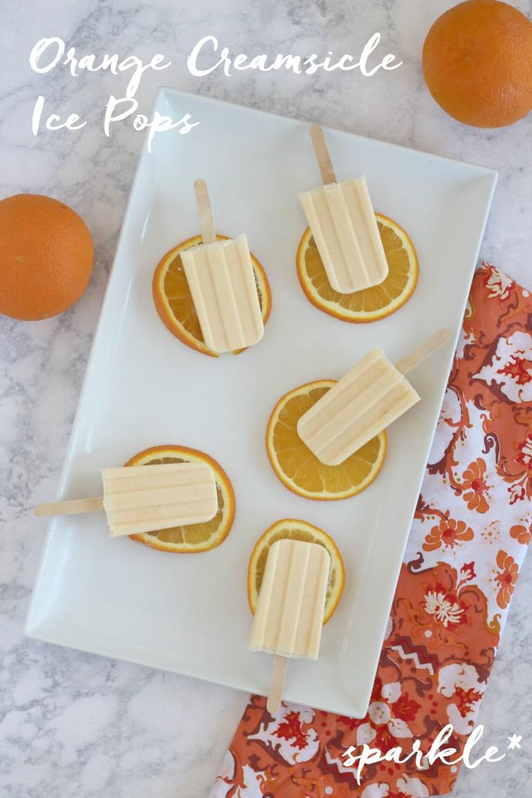 Orange Creamsicle Ice Pops