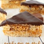 My favorite post from last week's Linky Party are these amazing Candy Bar Stuffed Rice Krispie Treats from DelightfulEMade! Find the link here!