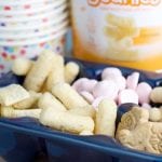 Snacks For Toddlers using Gerber's Lil' Beanies. Here's to a little DIY trail-mix for your picky toddler! Find out what you'll need on www.Embellishmints.com