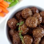 3-Ingredient Meatballs, or Grape Jelly Meatballs, for the Chicago Bears vs Green Bay Packers game. A huge rivalry and I've put together party ideas with NFL Homegating to help you throw the best party! Find out how on www.Embellishmints.com