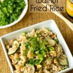 This week's Linky Party must make has to be this Zucchini Walnut Fried Rice from Dizzy Busy and Hungry - Skip the Chinese takeout - I can't wait to see my 3-year-old devour it! This healthy and tasty fried rice is so easy to make! www.Embellishmints.com