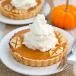DCI Linky Party Feature: These easy Pumpkin Pie Tarts are just like classic pumpkin pie, but when made in small tart pans, they become the most beautiful individual dessert for your holiday meal!  Topped with delicious vanilla bean whipped cream, your guests will be dazzled! From DelightfulEMade