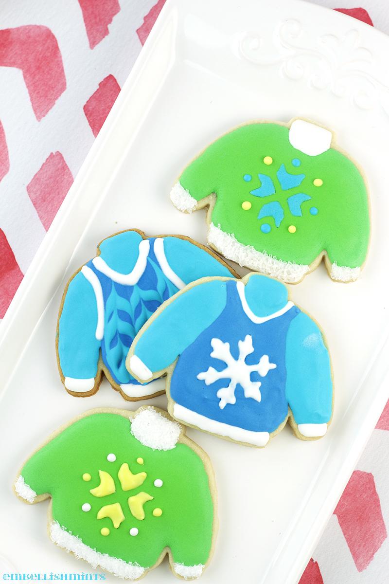 Christmas Royal Icing Sugar Cookies - Embellishmints