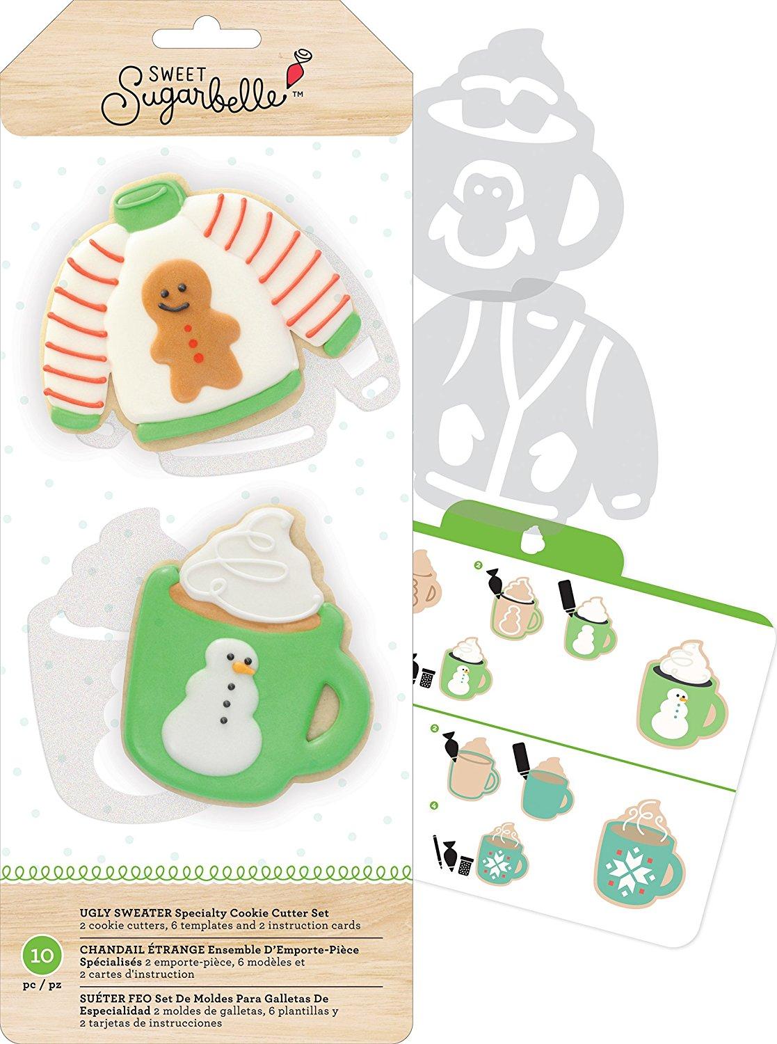 Sweet Sugarbelle Speciality Cookie Cutters, Ugly Christmas Sweater and Hot Chocolate Mug