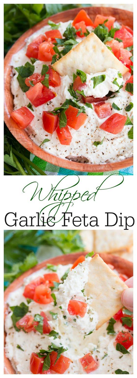 Vegetable Recipes For Kids || Kid Friendly Vegetable Recipes. This creamy garlic feta dip is easy to make and perfect with crackers, pretzels, and veggies. The perfect appetizer for spring and summer! Can be made in 10 minutes.