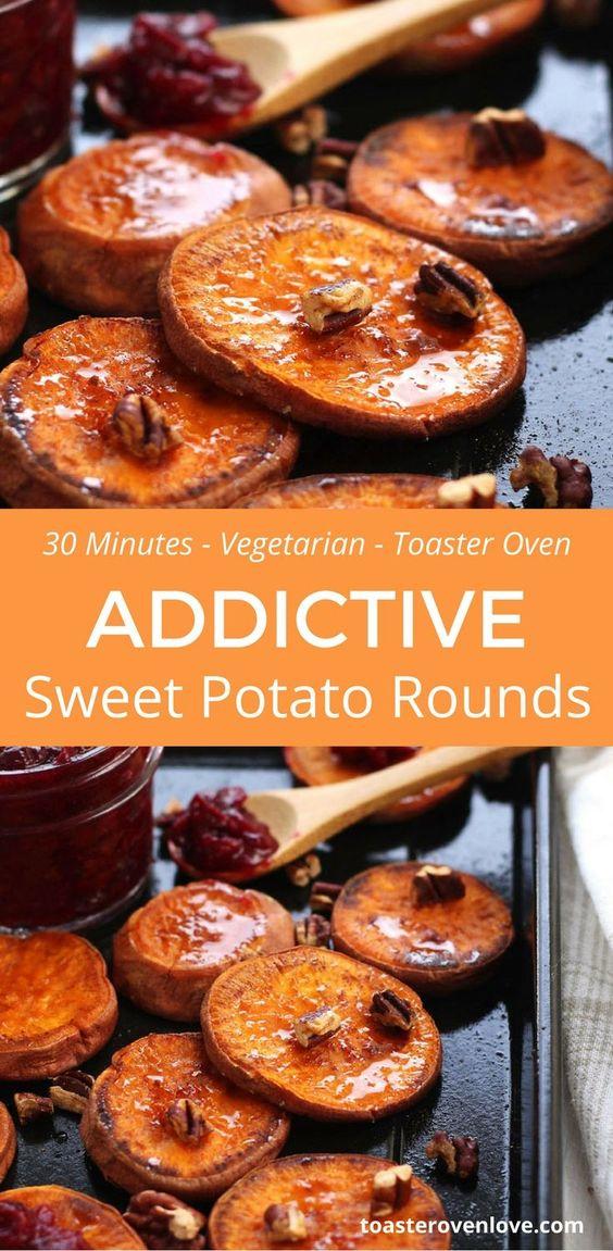 Sweet potato slices seasoned with coconut oil, salt and cinnamon then roasted to caramelized perfection. Better make two batches, you won’t want to share