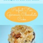 A delicious German Chocolate Cake Frosting recipe, made from scratch, straight from Something Swanky. You will love this Caramel Coconut Pecan Frosting! www.Embellishmints.com