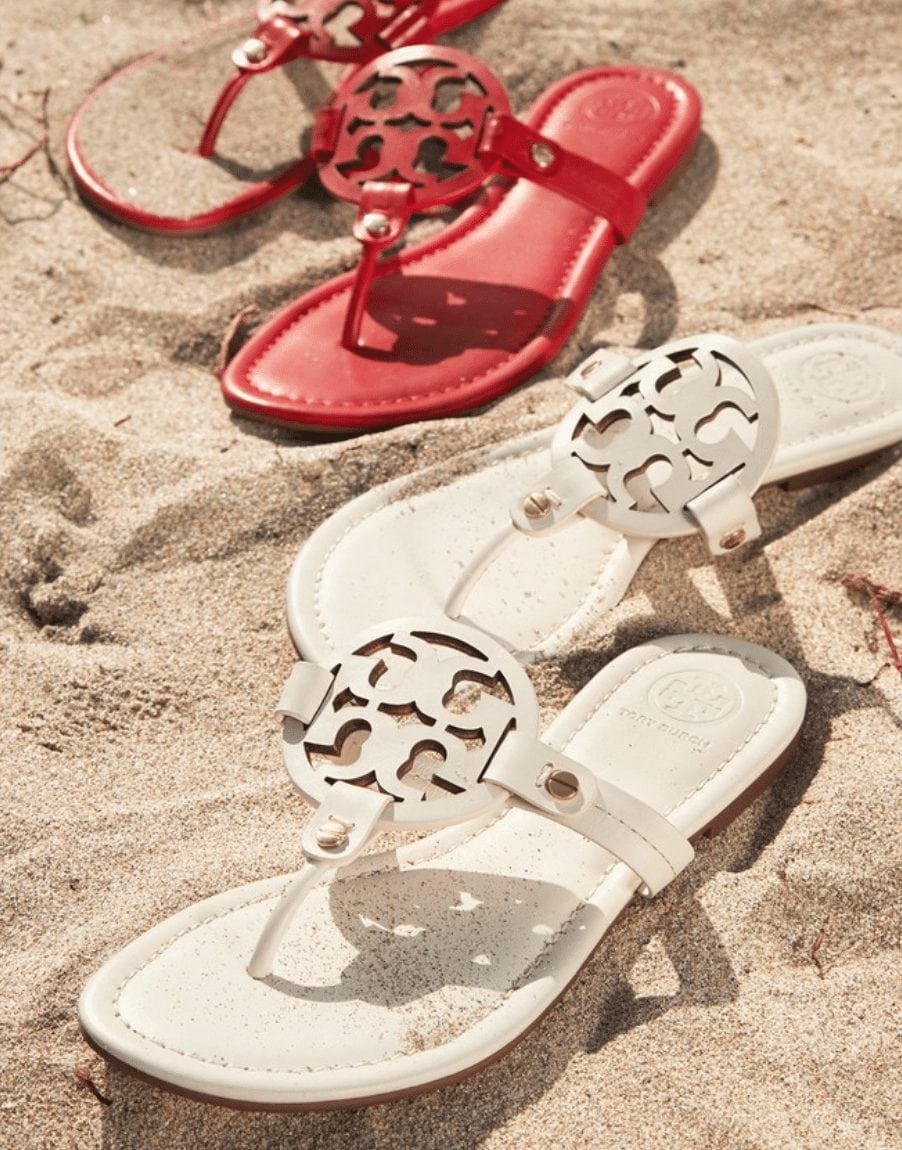 Tory Burch 'Miller' Flip Flop. The perfect addition to your capsule wardrobe! Find more great ideas on www.Embellishmints.com